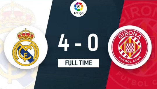 西甲-皇马4-0大胜吉罗纳 维尼传射,贝林厄姆双响 西甲-皇马4-0大胜吉罗纳 维尼传射,贝林厄姆双响