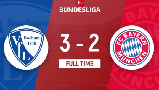 德甲-波鸿主场3-2战胜拜仁,凯恩破门,乌帕染红送点 德甲-波鸿主场3-2战胜拜仁,凯恩破门,乌帕染红送点