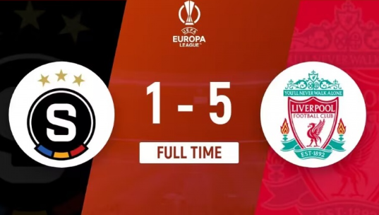 欧联-利物浦5-1大胜布拉格斯巴达占先机 努涅斯双响 欧联-利物浦5-1大胜布拉格斯巴达占先机 努涅斯双响