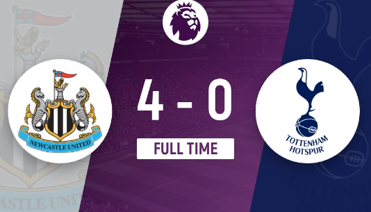 英超-纽卡斯尔4-0轻取热刺 伊萨克双响戈登沙尔建功 英超-纽卡斯尔4-0轻取热刺 伊萨克双响戈登沙尔建功