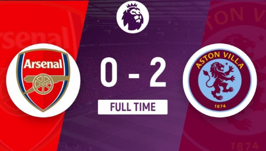 英超-阿森纳0-2负维拉落后曼城2分,维拉3分钟2球 英超-阿森纳0-2负维拉落后曼城2分,维拉3分钟2球