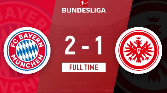 德甲-拜仁2-1战胜法兰克福 凯恩双响穆勒造点 德甲-拜仁2-1战胜法兰克福 凯恩双响穆勒造点