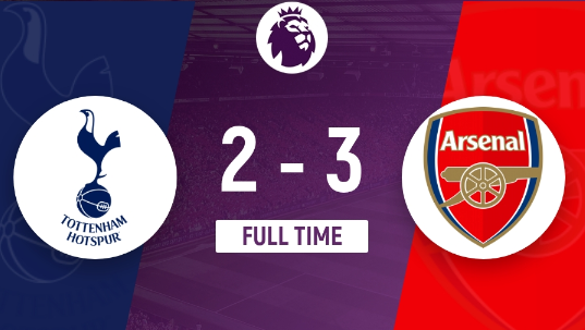 英超-阿森纳3-2战胜热刺先赛仍领跑 哈弗茨传射萨卡破门 英超-阿森纳3-2战胜热刺先赛仍领跑 哈弗茨传射萨卡破门