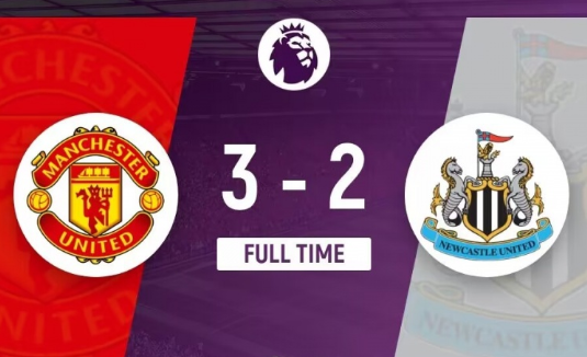 英超-曼联3-2纽卡止2连败 梅努破门霍伊伦建功 英超-曼联3-2纽卡止2连败 梅努破门霍伊伦建功