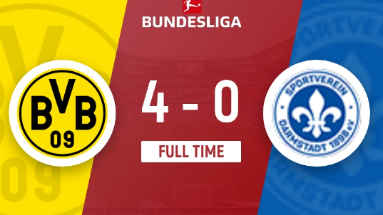 德甲收官-多特4-0大胜达姆施塔特 罗伊斯主场谢幕传射建功