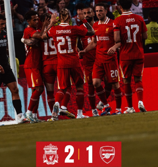 热身赛-利物浦2-1阿森纳 萨拉赫哈弗茨破门埃利奥特助攻双响 热身赛-利物浦2-1阿森纳 萨拉赫哈弗茨破门埃利奥特助攻双响