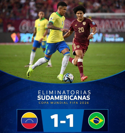 世预赛-巴西1-1委内瑞拉 拉菲尼亚破门维尼修斯造点+失点 世预赛-巴西1-1委内瑞拉 拉菲尼亚破门维尼修斯造点+失点