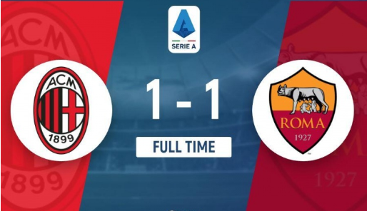 意甲-AC米兰1-1罗马 丰塞卡染红 赖因德斯破门 意甲-AC米兰1-1罗马 丰塞卡染红 赖因德斯破门