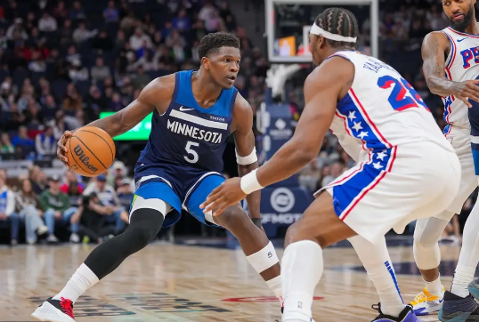 里德23分 格莱姆斯30分 乔治11中3 森林狼末节发力击退76人 里德23分 格莱姆斯30分 乔治11中3 森林狼末节发力击退76人