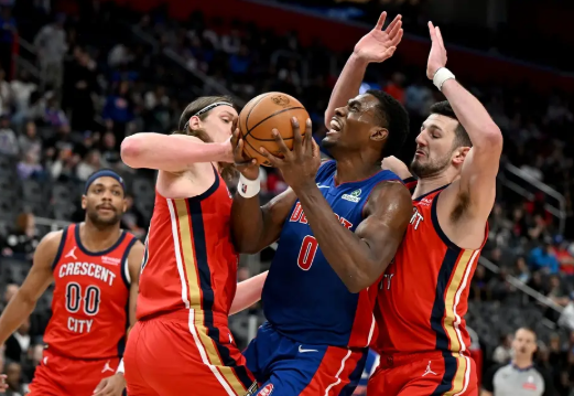 霍兰26+5+6 杜伦22+12 麦科勒姆空砍40+5+7 活塞力克鹈鹕